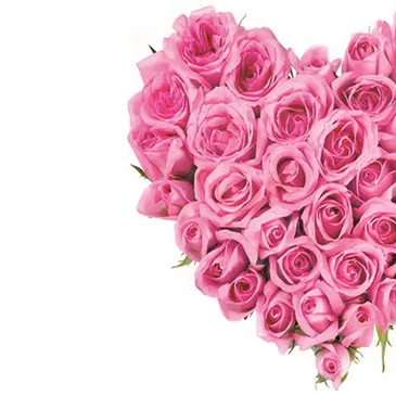 Italy flowers  -  Heart of Pink Roses Flower Bouquet/Arrangement