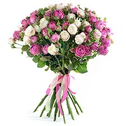 Firenze Fiorista online - Mazzo di peonie e rose bianche e rosa Mazzo