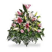 Firenze Fiorista online - Cuscino funebre bianco e rosa Mazzo