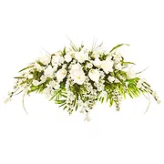 Italy online Florist - White Funeral Flower Cushion for Funeral Bouquet