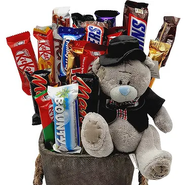 Hatem flowers  -  Teddy Treats Flower Bouquet/Arrangement