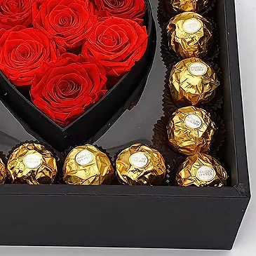 Hatem flowers  -  Black Box Flower Bouquet/Arrangement
