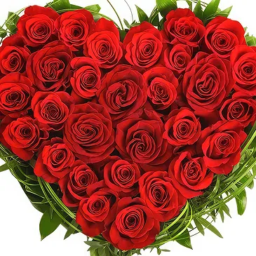 Oman flowers  -  Heart of red roses Flower Bouquet/Arrangement