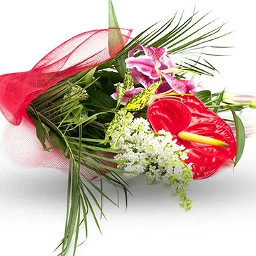 Ariz flowers  -  Bunch with anthurium flower Flower Bouquet/Arrangement