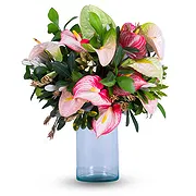 Ellos Online Florist - Bukett rosa anthuriumblommor Bukett