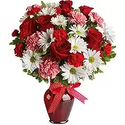Sherwood Park online Blomsterhandler - KNUS & KYS RØDE ROSER Buket