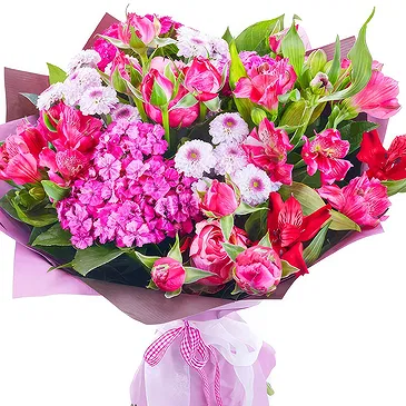 Oman flowers  -  Bouquet of pink and lilac flowers Flower Bouquet/Arrangement