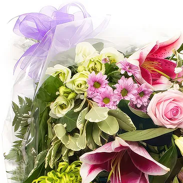 Chhededaha blomster- Begravelsesbukett med blomster i lyse toner Blomsterarrangementer bukett