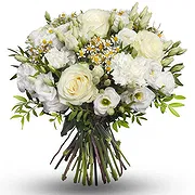 Hannover Online blomsterbutikk - Bukett med hvite blomster Bukett