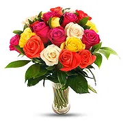 Bermuda online Florist - Bouquet of 24 mixed color roses Bouquet