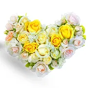 Bermuda online Florist - Funeral Heart Bouquet