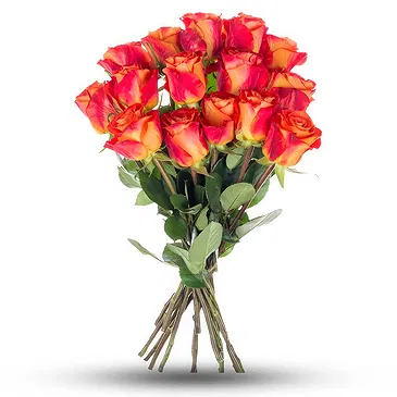 Oman flowers  -  Bouquet of 15 orange roses Flower Bouquet/Arrangement