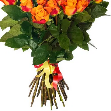 Ipsach Blumen Florist- Strauß aus 24 orangen Rosen Bouquet/Blumenschmuck