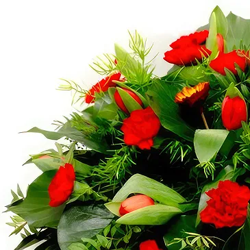 Demling flowers  -  Funeral spray of red roses Flower Bouquet/Arrangement