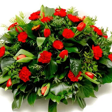 Demling flowers  -  Funeral spray of red roses Flower Bouquet/Arrangement