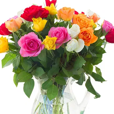 Oman flowers  -  Multi-coloured roses bouquet Flower Bouquet/Arrangement