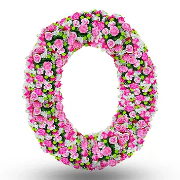 Saint Thomas flowers  -  Funeral wreath of pink flowers Flower Bouquet/Arrangement