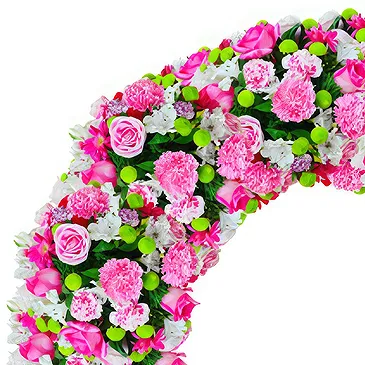 Saint Thomas flowers  -  Funeral wreath of pink flowers Flower Bouquet/Arrangement