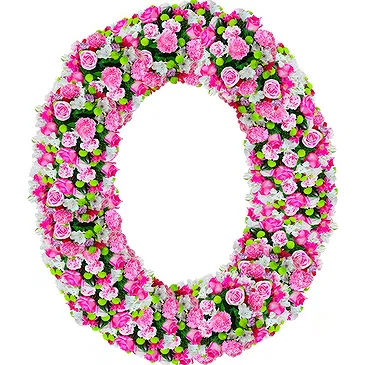 Saint Thomas flowers  -  Funeral wreath of pink flowers Flower Bouquet/Arrangement