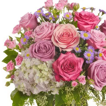 Tveita blomster- Rosa bukett med rødvin Blomsterarrangementer bukett