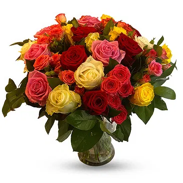 Aalst bloemen bloemist- luxe boeket van gemengde rozen Boeket/bloemstuk