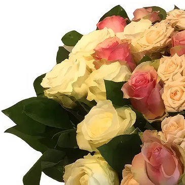 België bloemen bloemist- Charmant boeket van lichte rozen Boeket/bloemstuk