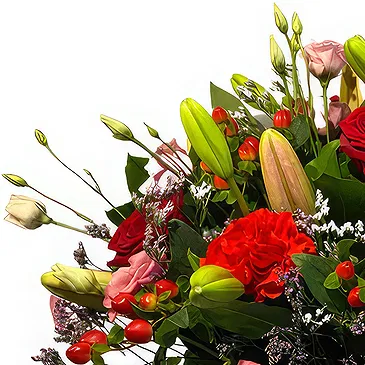 Ghent kukat- Eloisat ruusut ja Lisianthus Charm Kukka kukkakimppu