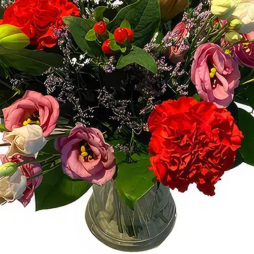 Ghent kukat- Eloisat ruusut ja Lisianthus Charm Kukka kukkakimppu