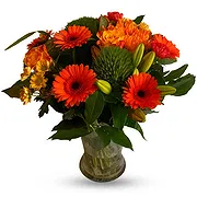 Charleroi online Florist - Cheerful Bouquet of Orange Varieties Bouquet