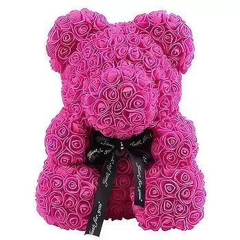 Trinidad flowers  -  Luxury Pink Rose Teddy Flower Delivery