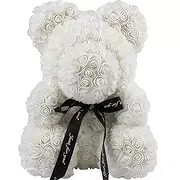 Couva Florarie online - De lux Alb Rose Teddy Buchet