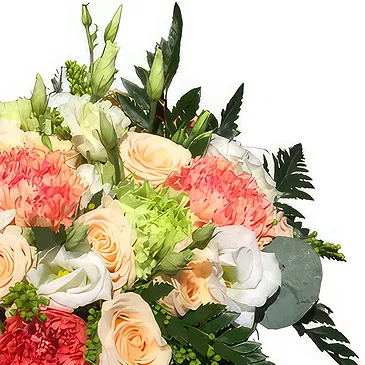 Zande blommor- Blommig låda Bukett/blomsterarrangemang