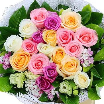China flowers  -  Luxurious Multicolor Roses Bouquet Flower Bouquet/Arrangement