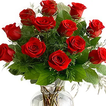 Qingdao flowers  -  Elegant Red Rose Arrangement Flower Bouquet/Arrangement