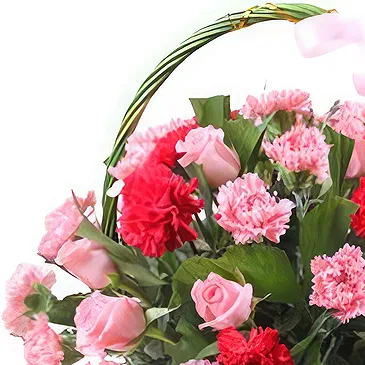 China flowers  -  Romantic Pink Roses and Carnations Bouquet Flower Bouquet/Arrangement