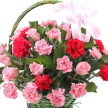 China flowers  -  Romantic Pink Roses and Carnations Bouquet Flower Bouquet/Arrangement