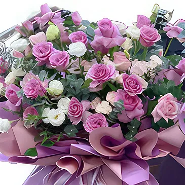 China flowers  -  Luxurious Mixed Flower Standing Basket Flower Bouquet/Arrangement