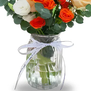 China flowers  -  Golden Sunflowers with Champagne Roses  Flower Bouquet/Arrangement