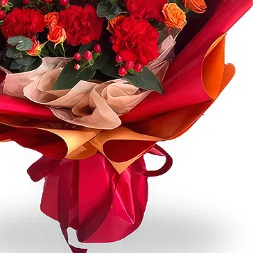 China flowers  -  VibrantMixed Flower and Red Berries Bouquet Flower Bouquet/Arrangement