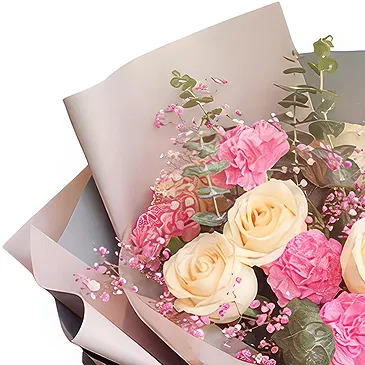 China flowers  -  Roses, Carnations, and Baby's Breath Bouquet Flower Bouquet/Arrangement
