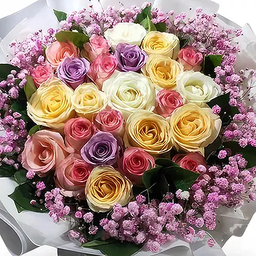 China flowers  -  Charming Bouquet of Pink, White, Champagne, a Flower Bouquet/Arrangement