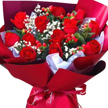 China flowers  -  Bold and Beautiful Red Roses Bouquet  Flower Bouquet/Arrangement