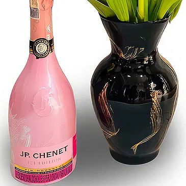 Amstercol I flowers  -  Tulip Arrangement with JP Sparkling Wine Flower Bouquet/Arrangement
