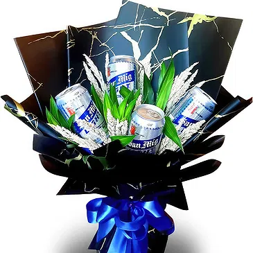Asipulo flowers  -  San Mig Light Layered Gift Bouquet Flower Bouquet/Arrangement