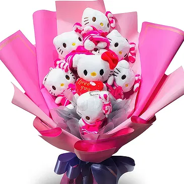 Asipulo flowers  -  Adorable Mini Hello Kitty Layer Bouquet  Flower Bouquet/Arrangement