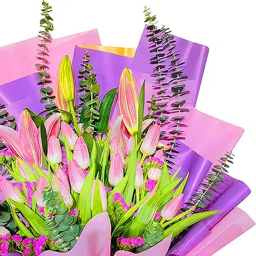 Philippines flowers  -  Premium Pink Holland Tulips Flower Bouquet/Arrangement