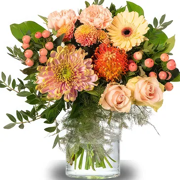 Amsterdam-Zuidoost flowers  -  Peach Glow Flower Bouquet/Arrangement