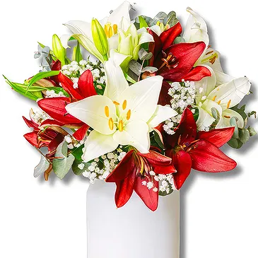 Ibiza flowers  -  Melody of Love: Lilium Fusion Flower Bouquet/Arrangement