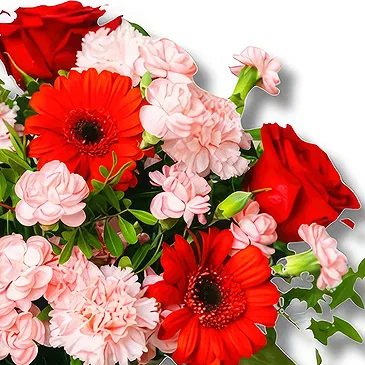 Ibiza flowers  -  Soul Love: Red Gem Harmony Flower Bouquet/Arrangement