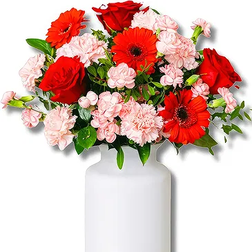 Ibiza flowers  -  Soul Love: Red Gem Harmony Flower Bouquet/Arrangement